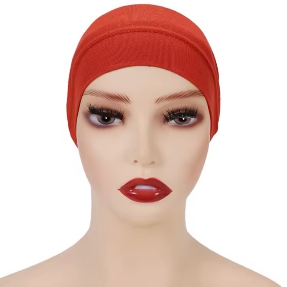 Standard hijab undercaps tube underscarf hijab bonnet headwrap head cover orange